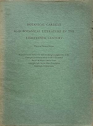 Botanical gardens and botanical literature in the eighteenth century
