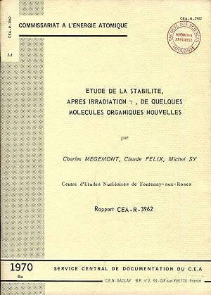 Immagine del venditore per Etude de la stabilit, aprs irradiation gamma, de quelques molcules organiques nouvelles venduto da Sylvain Par
