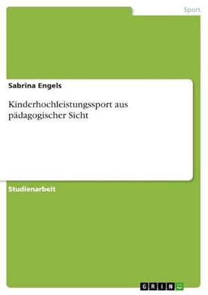 Bild des Verkufers fr Kinderhochleistungssport aus pdagogischer Sicht zum Verkauf von AHA-BUCH GmbH