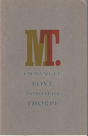 Seller image for Monsieur Thorpe. Aus dem Franzsischen von Thomas Laux. Gutenberg Presse 12. for sale by Lewitz Antiquariat