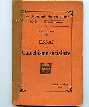 Imagen del vendedor de ESSAI DE CATCHISME SOCIALISTE a la venta por Librairie CLERC