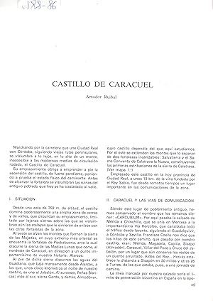 Imagen del vendedor de CASTILLO DE CARACUEL (CIUDAD REAL) a la venta por Libreria 7 Soles