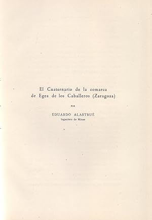Seller image for EL CUATERNARIO DE LA COMARCA DE EGEA DE LOS CABALLEROS (ZARAGOZA) for sale by Libreria 7 Soles