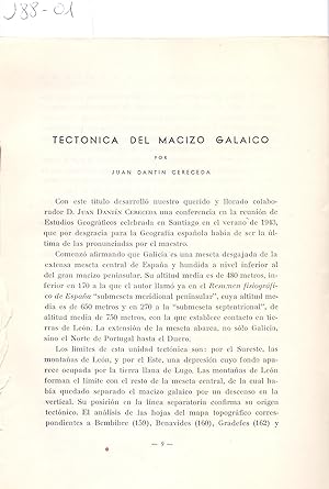 Imagen del vendedor de TECTONICA DEL MACIZO GALAICO (GALICIA) a la venta por Libreria 7 Soles