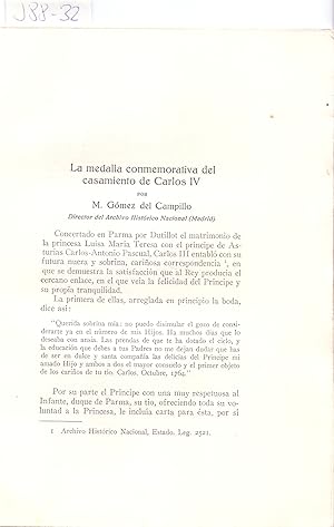 Seller image for LA MEDALLA CONMEMORATIVA DEL CASAMIENTO DE CARLOS IV for sale by Libreria 7 Soles