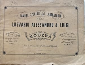 Lavori speciali del laboratorio Lusvardi Alessandro di Luigi, Modena, via S. Orsola n. 5 Stabilim...