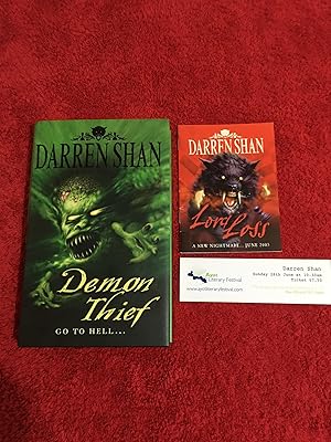 Image du vendeur pour Demon Thief (UK HB 1/1 Signed by the Author - A Superb As New Copy with no discernible flaws - Includes Signed Lord Loss Chap Sampler and (unsigned) Signing Event Ticket) mis en vente par Apsley Books