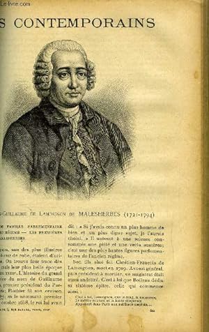 Seller image for Chrtien-Guillaume de Lamoignon de Malesherbes (1721-1794). LES CONTEMPORAINS N 802 for sale by Le-Livre