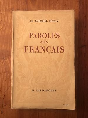 Bild des Verkufers fr Paroles aux franais zum Verkauf von Librairie des Possibles