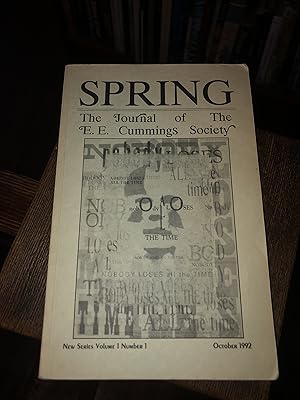 Bild des Verkufers fr Spring: The Journal of the E. E. Cummings Society, New Series Volume 1, No. 1. October, 1992. zum Verkauf von Erik Hanson Books and Ephemera