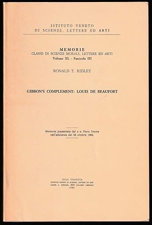 Seller image for Gibbon's complement: Louis de Beaufort. for sale by Antiquariat Dennis R. Plummer