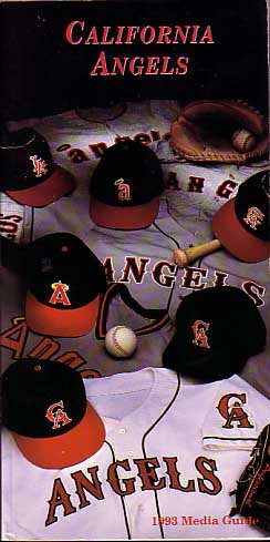 CALIFORNIA ANGELS-1993-MEDIA GUIDE-MLB-REGGIE JACKSON-good/very good G/VG