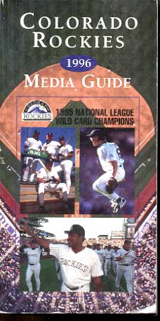 COLORADO ROCKIES MEDIA GUIDE 1996-L@@K! EX