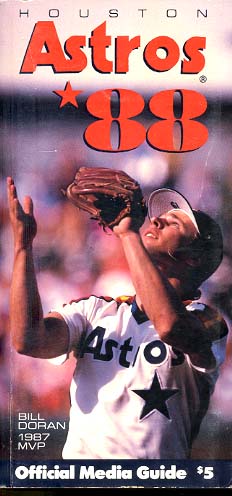 HOUSTON ASTROS 1988-MEDIA GUIDE-L@@K! VF/NM