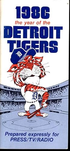 DETROIT TIGERS MEDIA GUIDE 1986 RARE VF/NM