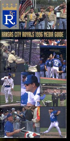 KANSAS CITY ROYALS 1996 MEDIA GUIDE-L@@K! EX