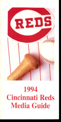 CINCINNATI REDS MEDIA GUIDE-1994-L@@K! EX