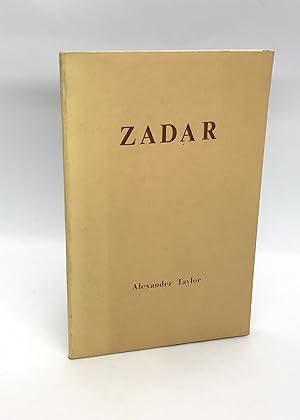 Image du vendeur pour Zadar: Poems (First Edition) mis en vente par Dan Pope Books