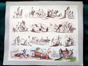 Art Lesson Aquatints 5 of them mounted as issued. c1820-25