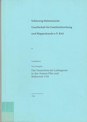 Image du vendeur pour Sonderheft 6: Peter Drygalla - Das Verzeichnis der Leibeigenen in den mtern Pln und Rethwisch 1744. mis en vente par Antiquariat Carl Wegner