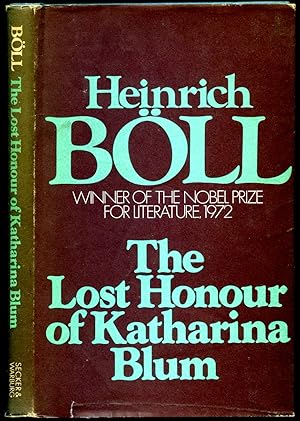 Seller image for The Lost Honour of Katharina Blum Or: How Violence Develops and Where it Can Lead for sale by Little Stour Books PBFA Member