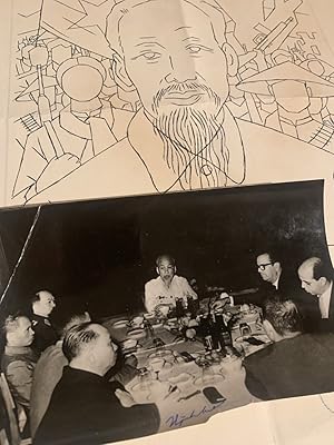 Imagen del vendedor de Signed by HO CHI MINH photo + drawing of Rigol CUBA VIETNAM 1966 ART China Asia Mao a la venta por Miramar Antiques Art and Books Co. SL