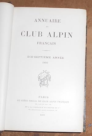 Annuaire du Club Alpin Français 1890