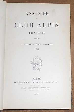 Annuaire du Club Alpin Français 1891