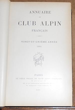 Annuaire du Club Alpin Français 1895