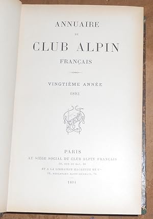 Annuaire du Club Alpin Français 1893