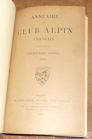 Annuaire du Club Alpin Français 1903