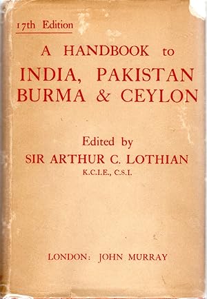 Seller image for A Handbook to India, Pakistan, Burma & Ceylon [17th Edition] for sale by Dorley House Books, Inc.