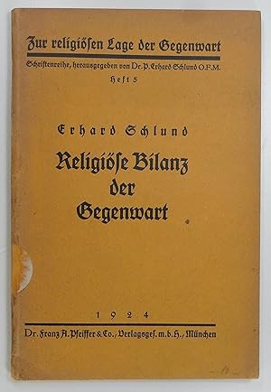Seller image for Religise Bilanz der Gegenwart. Revolutionspredigt an die deutschen Christen. (Zur Lage der Gegenwart, Heft 5). for sale by Brbel Hoffmann