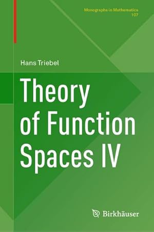 Imagen del vendedor de Theory of Function Spaces IV a la venta por AHA-BUCH GmbH