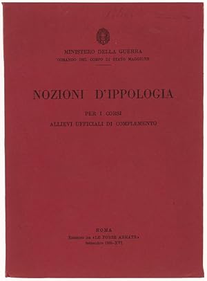 NOZIONI D'IPPOLOGIA per i corsi Allievi Ufficiali di Complemento.: