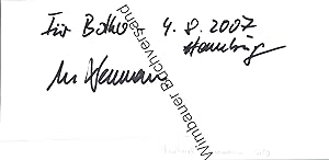 Bild des Verkufers fr Original Autogramm Michael Naumann Staatsminister /// Autograph signiert signed signee zum Verkauf von Antiquariat im Kaiserviertel | Wimbauer Buchversand
