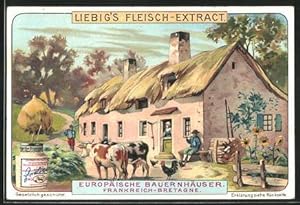Bild des Verkufers fr Sammelbild Liebig, Europische Bauernhuser, Frankreich-Bretagne zum Verkauf von Bartko-Reher