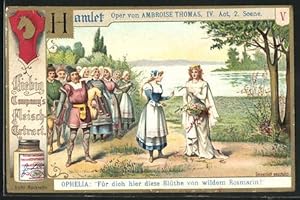 Imagen del vendedor de Sammelbild Liebig, Hamlet, Oper von Ambroise Thomas a la venta por Bartko-Reher