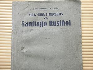 Seller image for VIDA, OBRA I ANECDOTES DEN SANTIAGO RUSIOL for sale by TAHOE