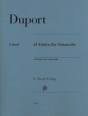 Bild des Verkufers fr Duport, Jean-Louis - 21 Etden fr Violoncello : Instrumentation: Violoncello solo zum Verkauf von AHA-BUCH GmbH