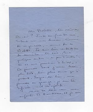 Littérature française Lettre autographe signée (ALS) Livres à