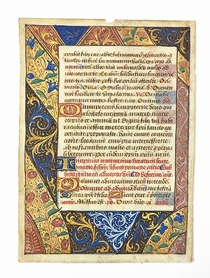 [LIVRE D'HEURES - ENLUMINURES] Fragments recto verso des heures de la Vierge à l'usage de Rome/Di...