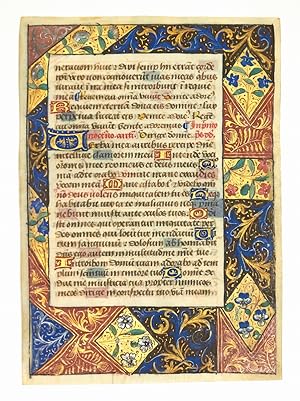 [LIVRE D'HEURES - ENLUMINURES] Fragments recto verso de l'office des morts