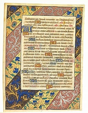 [LIVRE D'HEURES - ENLUMINURES] Fragments recto verso de l'office des morts