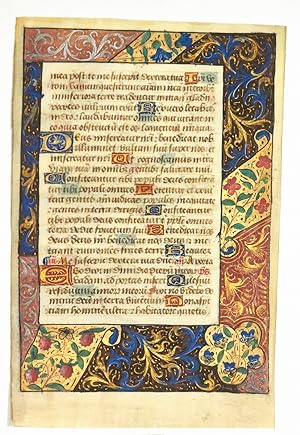 [LIVRE D'HEURES - ENLUMINURES] Fragments recto verso de l'office des morts