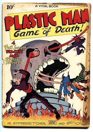 PLASTIC MAN #1-1943-First issue-Tojo-Jack Cole-SKULL COVER!