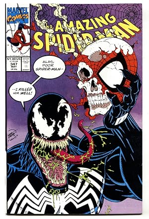 AMAZING SPIDER-MAN #347 comic book-VENOM cover-Marvel VF/NM