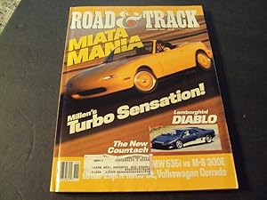 Road and Track Nov 1989 Miata Mania, Lamborghini Diablo