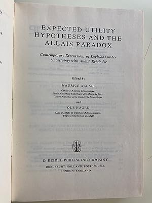 Imagen del vendedor de Expected Utility Hypotheses and the Allais Paradox a la venta por M.S.  Books