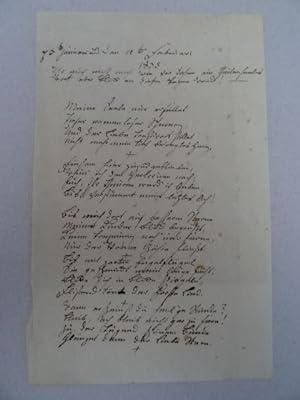 Handschriftliches Gedicht. Datiert '3ten Januari und den 10ten Februari 1835'. 1 Seite auf 1 Blat...